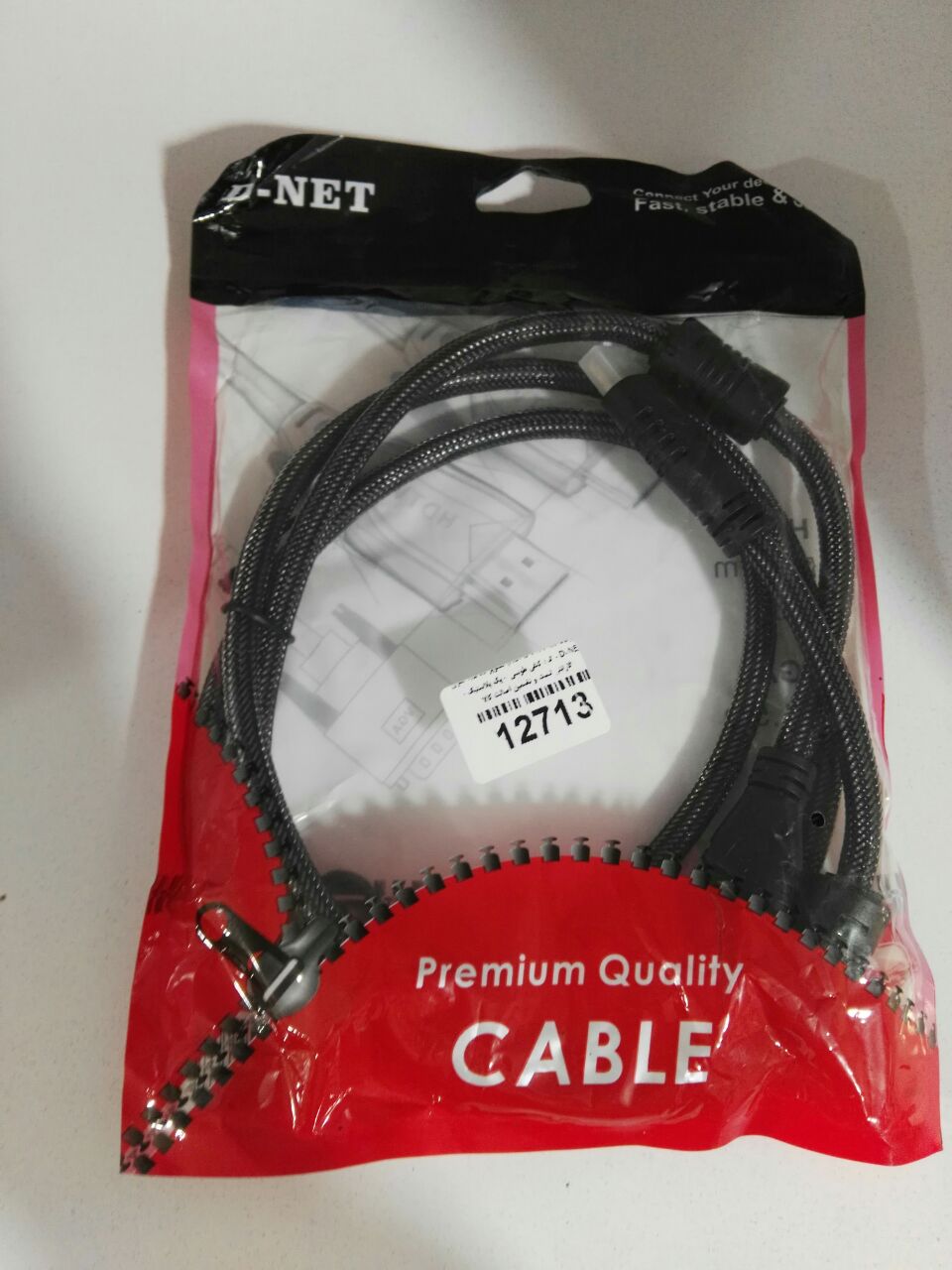 کابل HDMI دی-نت طول 1.5متر روکش فلزی